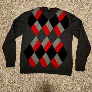 Alfani Men's Sweater size M (Color: Black and Red)